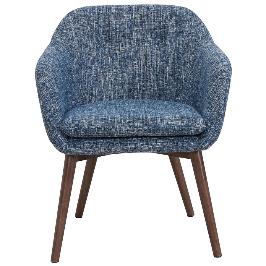 Ensemble de salle à manger Drake/Minto 7 pièces en noyer avec chaise bleue