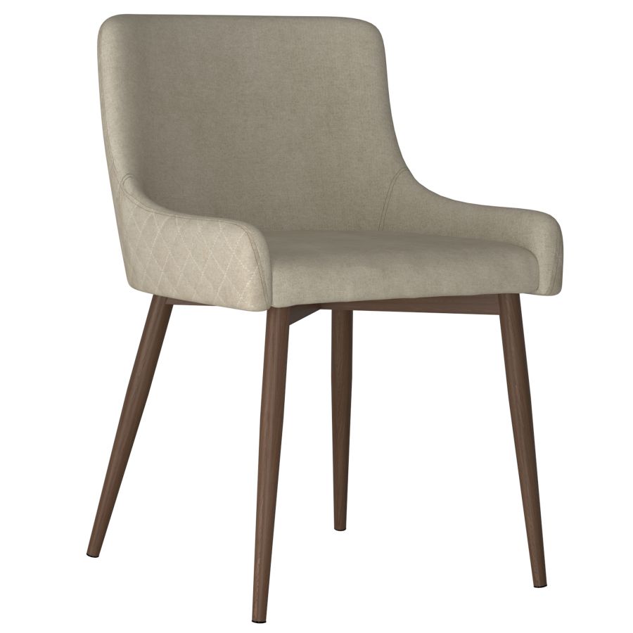 Ensemble de salle à manger 3 pièces Rocca/Bianca en noyer avec chaise noyer et beige
