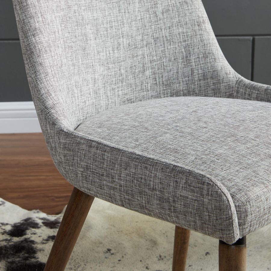 Ensemble de salle à manger Ashland/Mia 7 pièces en gris avec chaise grise et gris clair