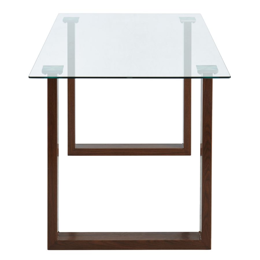 Ensemble de salle à manger Franco/Lyna 5 pièces en noyer avec chaise beige