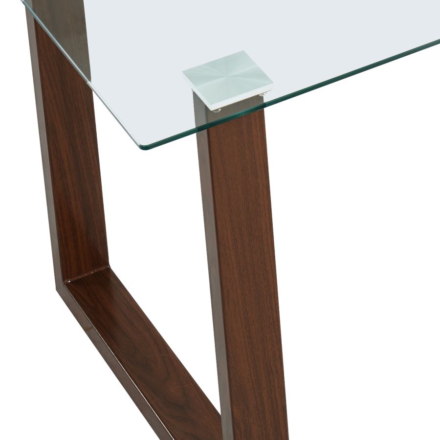 Ensemble de salle à manger Franco/Lyna 5 pièces en noyer avec chaise beige