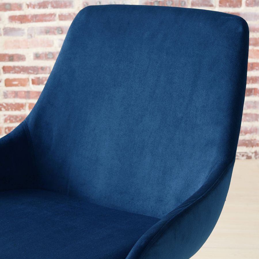 Ensemble de salle à manger Lorenzo/Cassidy 5 pièces en chrome avec chaise bleue
