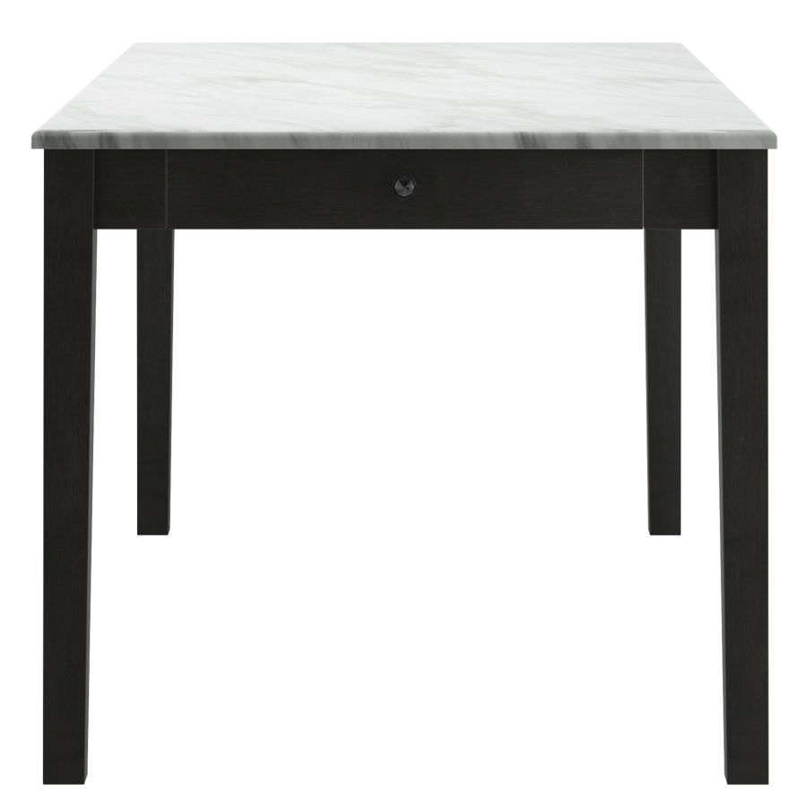 Ensemble de salle à manger 7 pièces Pascal/Lucian en gris avec chaise beige
