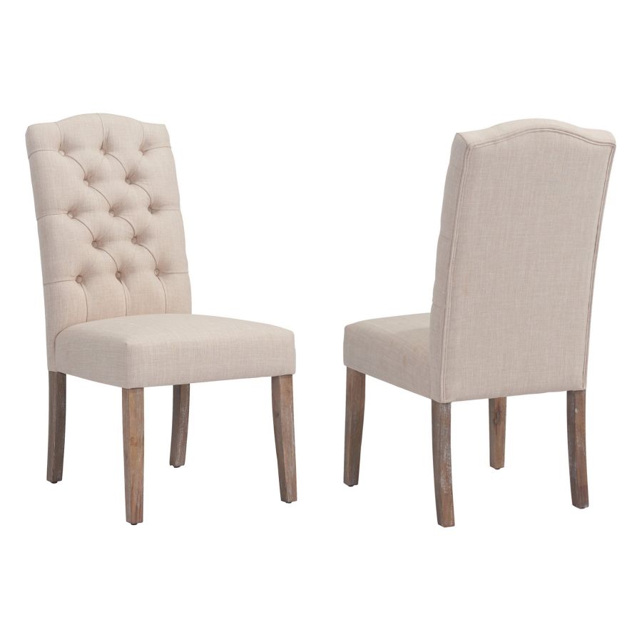 Ensemble de salle à manger 7 pièces Pascal/Lucian en gris avec chaise beige