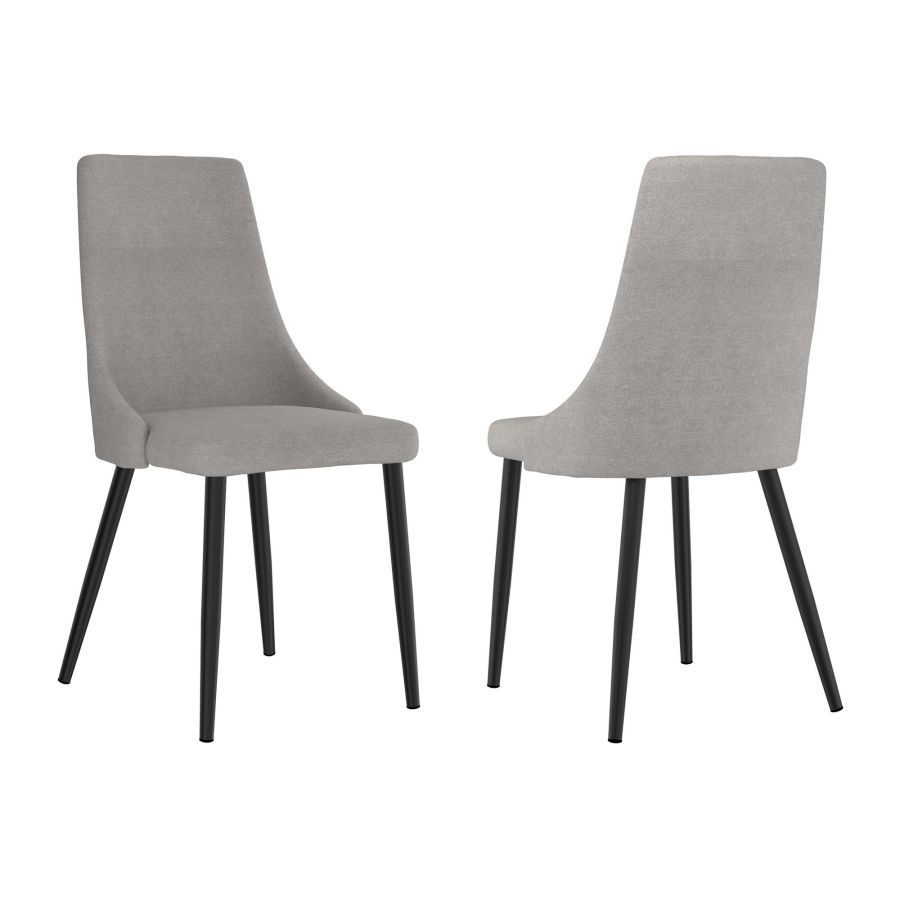 Ensemble de salle à manger 7 pièces Pascal/Venise en gris avec chaise grise