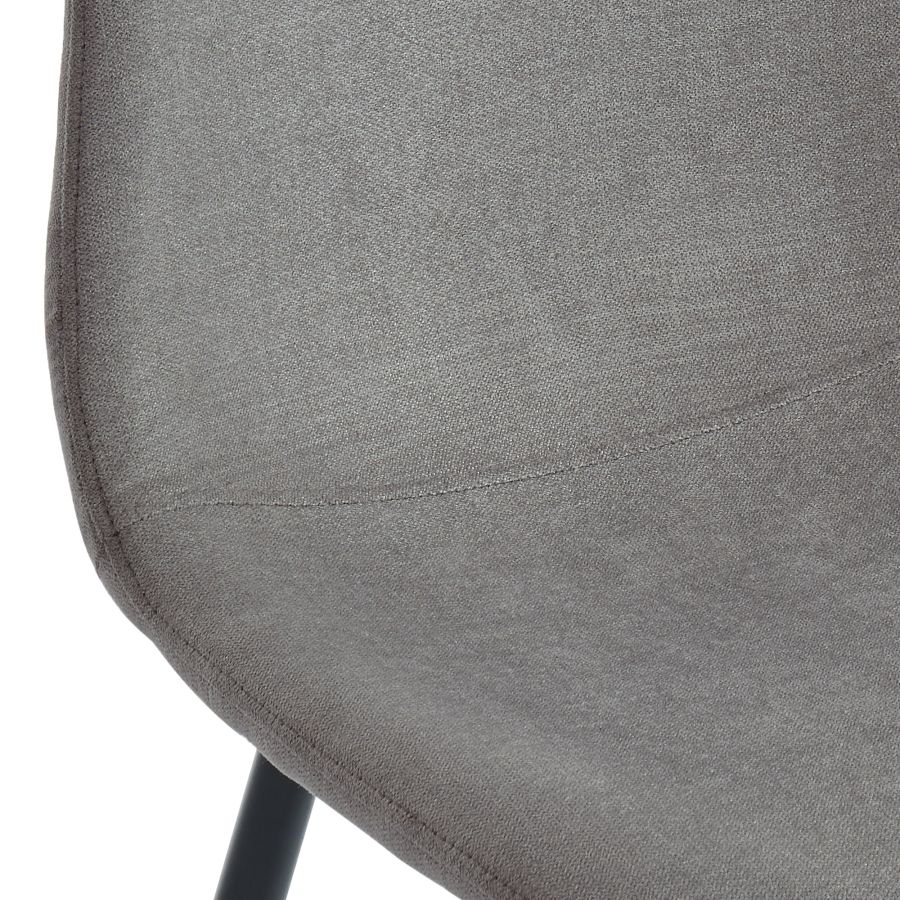 Ensemble de salle à manger Vespa/Olly 5 pièces en noir avec chaise grise