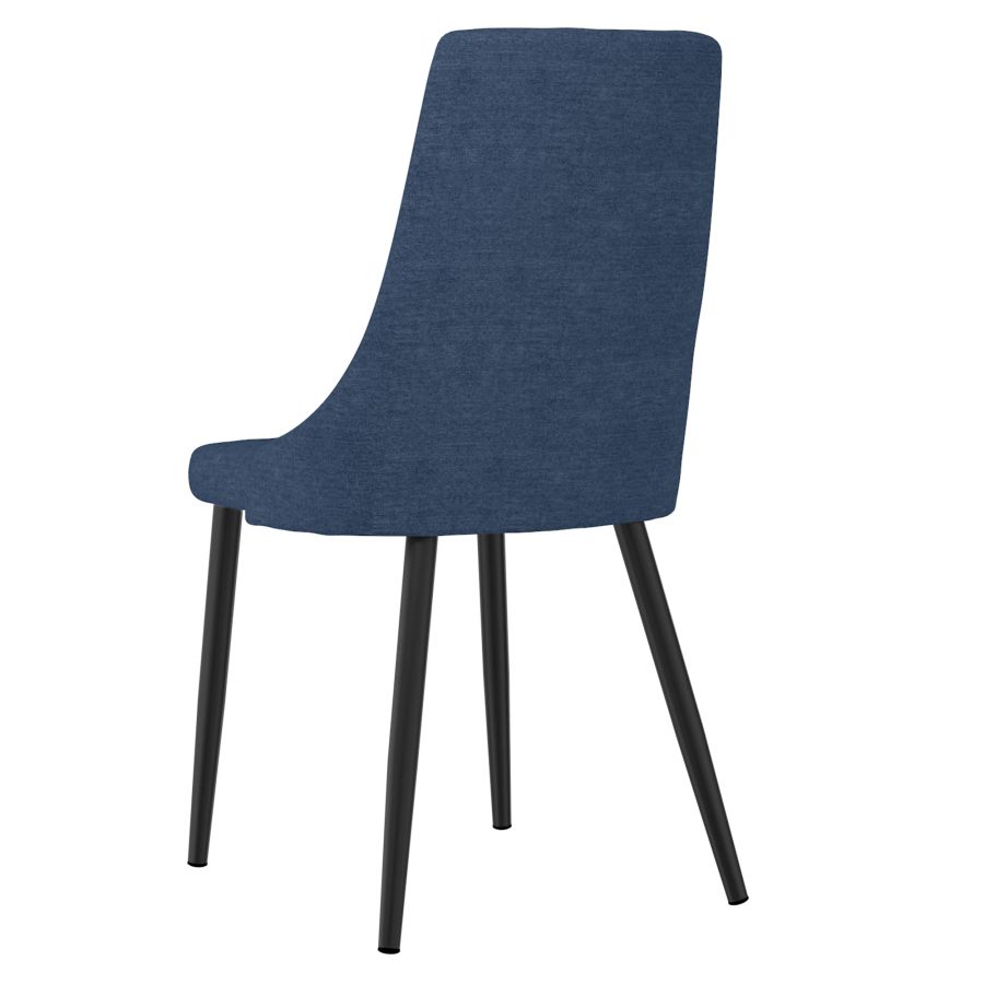Ensemble de salle à manger Vespa/Venise 5 pièces en noir avec chaise bleue