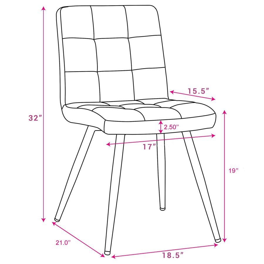 Ensemble de salle à manger 7 pièces Contra/Suzette en noir avec chaise grise