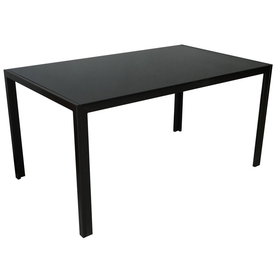 Contra/Maxim Ensemble de salle à manger 7 pièces en noir avec chaise noire