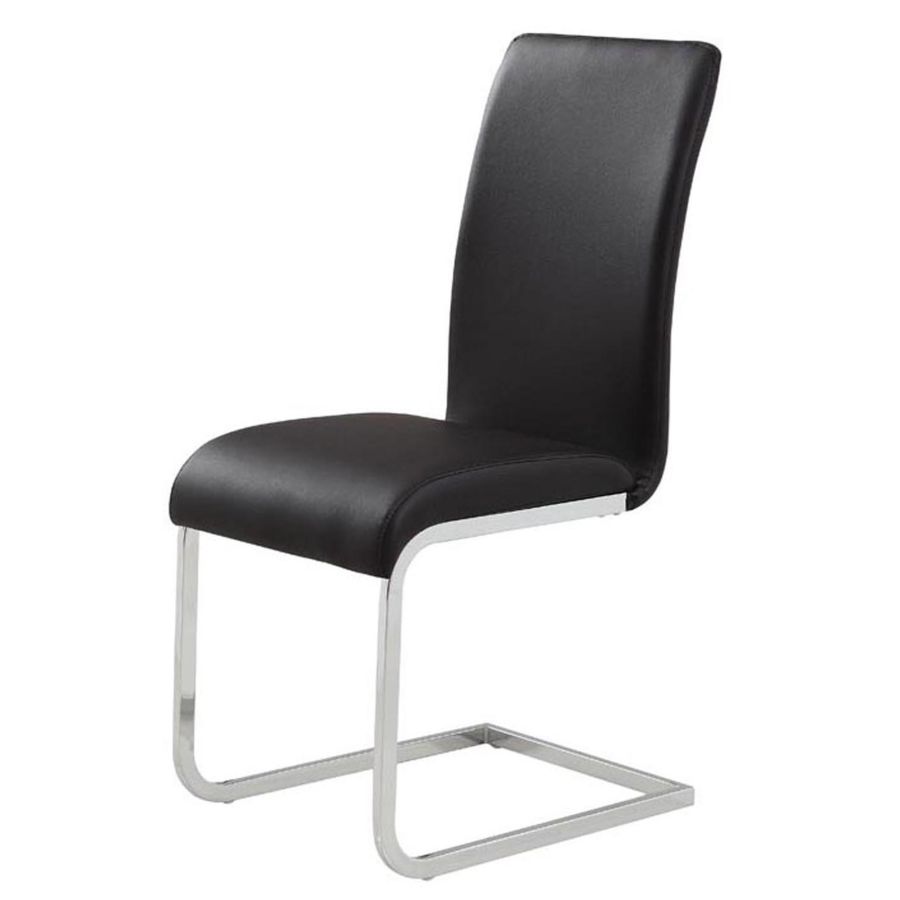 Contra/Maxim Ensemble de salle à manger 7 pièces en noir avec chaise noire