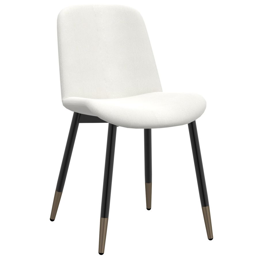 Ensemble de salle à manger 7 pièces Veneta/Gabi en noyer avec chaise ivoire