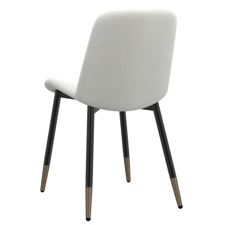 Ensemble de salle à manger 7 pièces Veneta/Gabi en noyer avec chaise ivoire