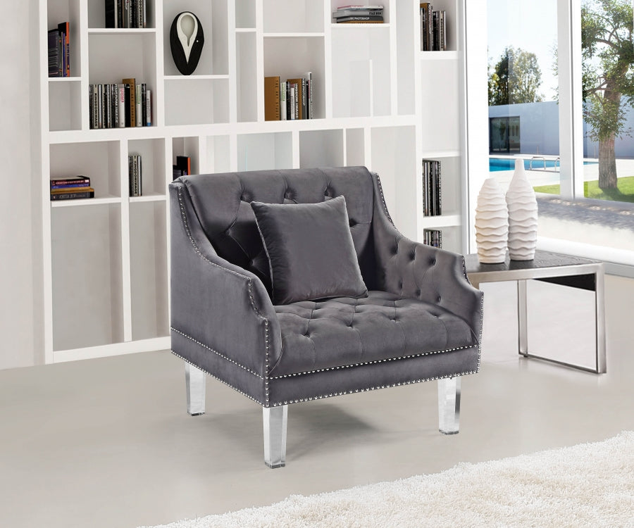 Méridienne en velours Roxy