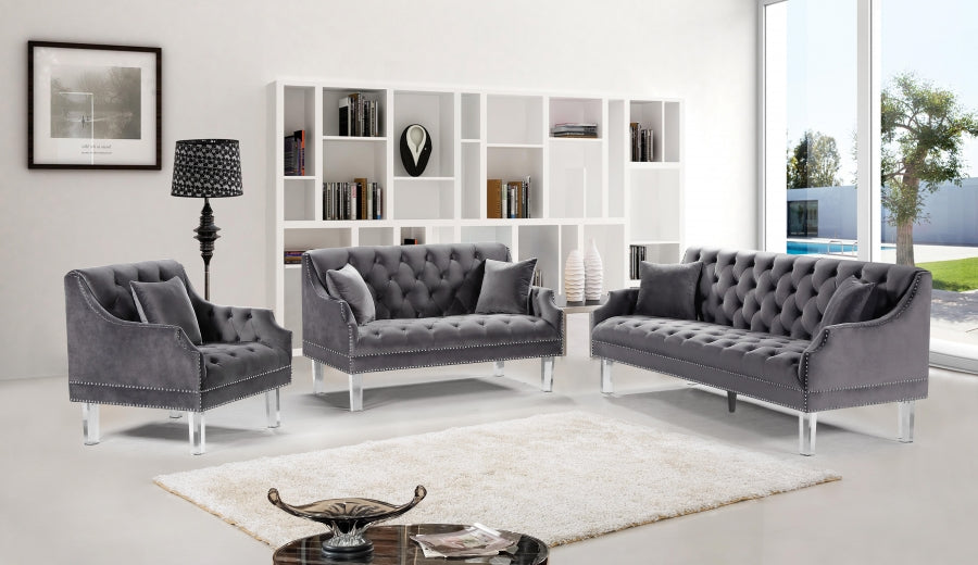 Méridienne en velours Roxy