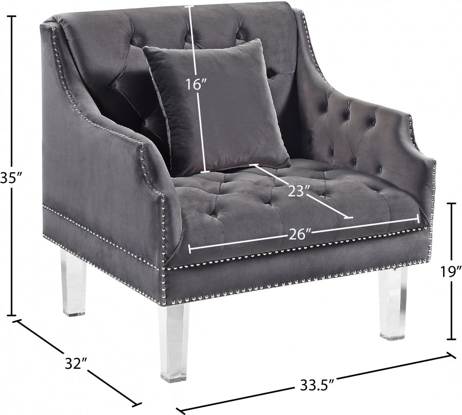 Méridienne en velours Roxy