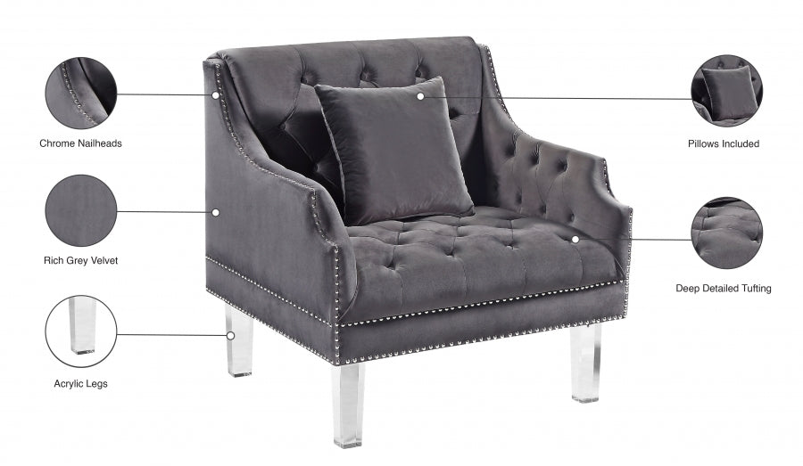 Méridienne en velours Roxy