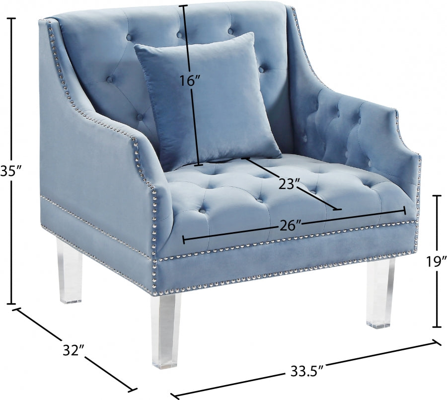 Méridienne en velours Roxy