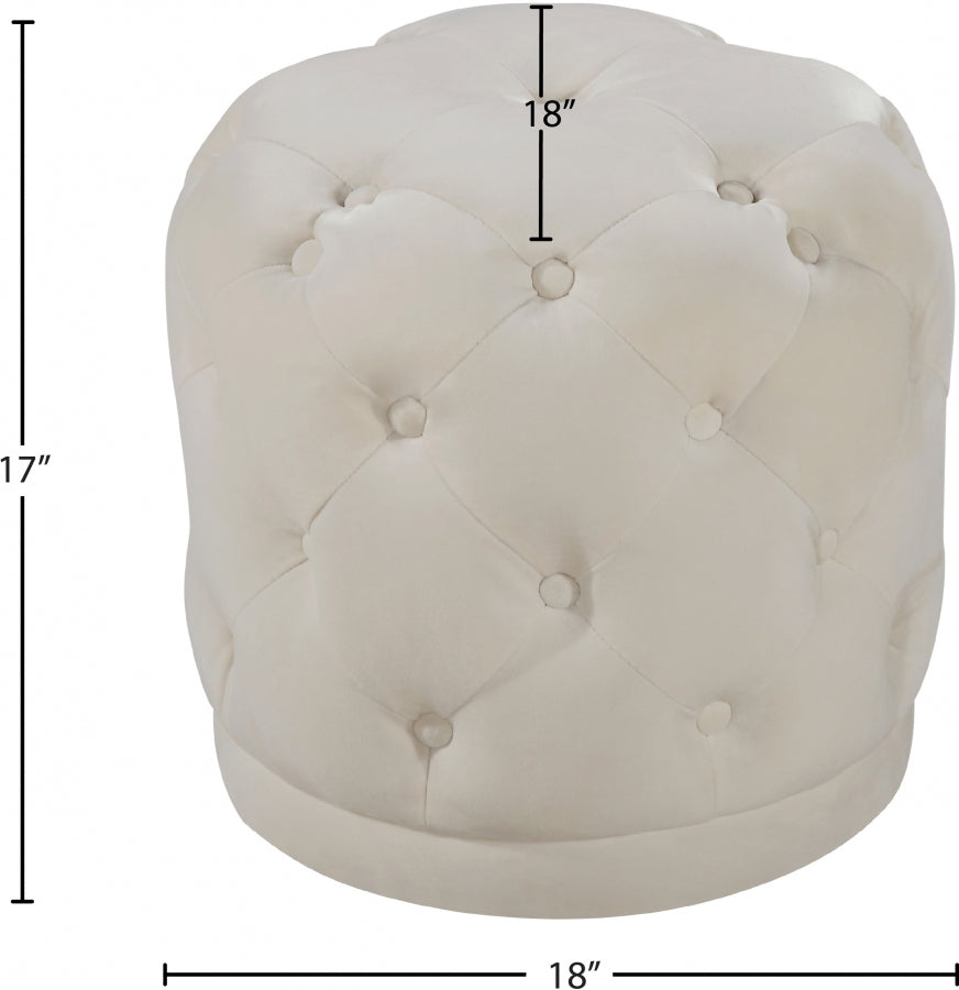 Pouf en velours Harper | Tabouret