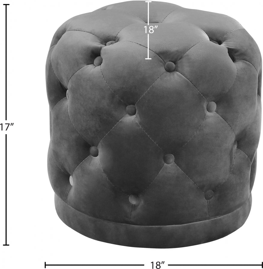 Pouf en velours Harper | Tabouret
