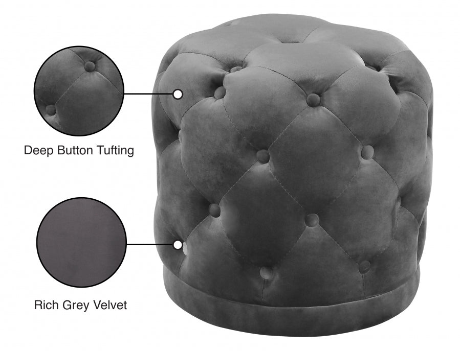 Pouf en velours Harper | Tabouret
