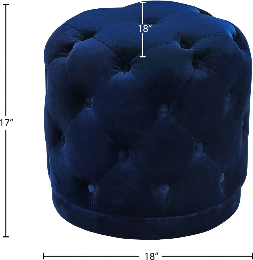 Pouf en velours Harper | Tabouret