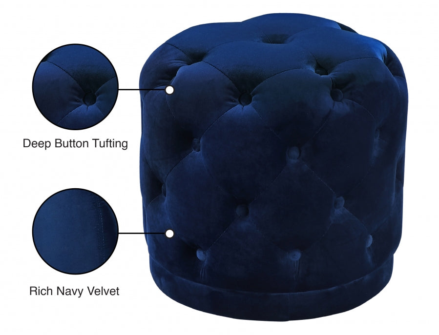 Pouf en velours Harper | Tabouret