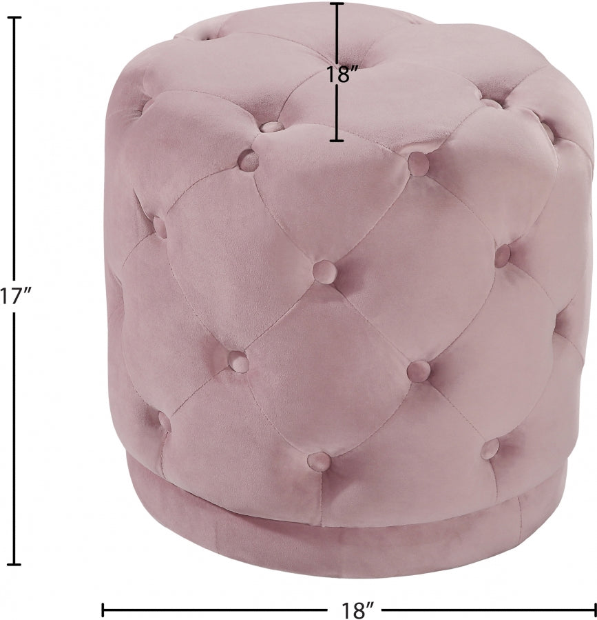 Pouf en velours Harper | Tabouret