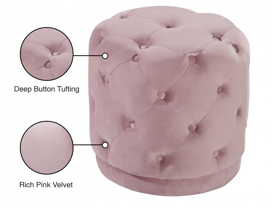 Pouf en velours Harper | Tabouret