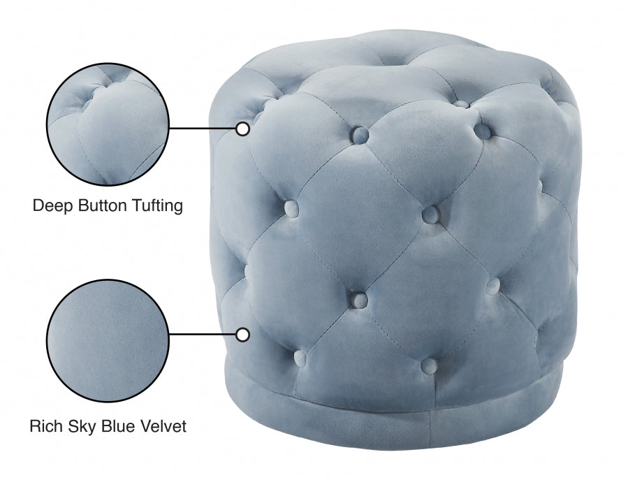 Pouf en velours Harper | Tabouret