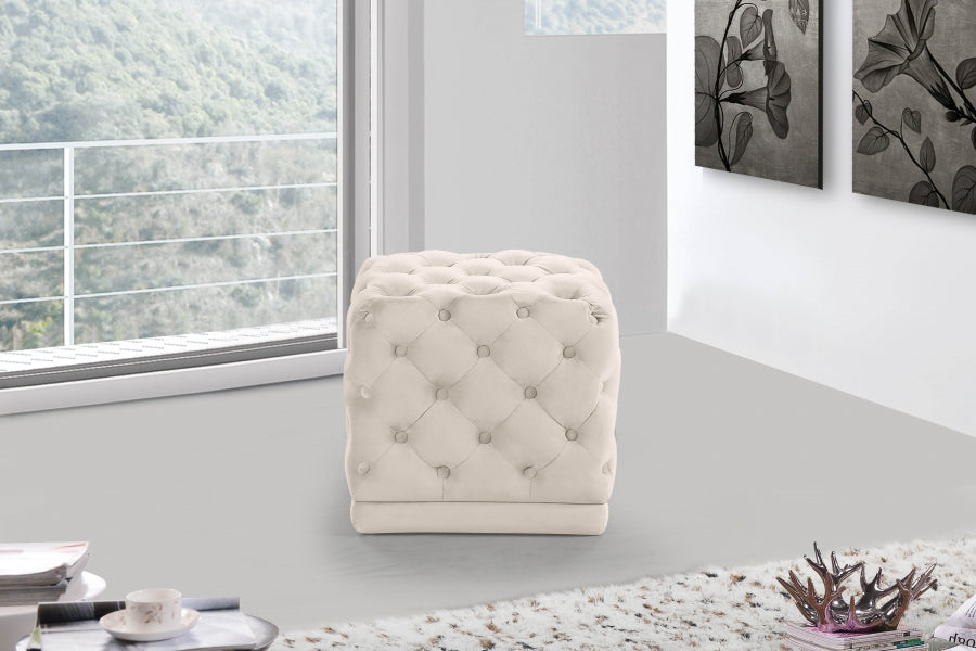 Pouf Stella en velours | Tabouret