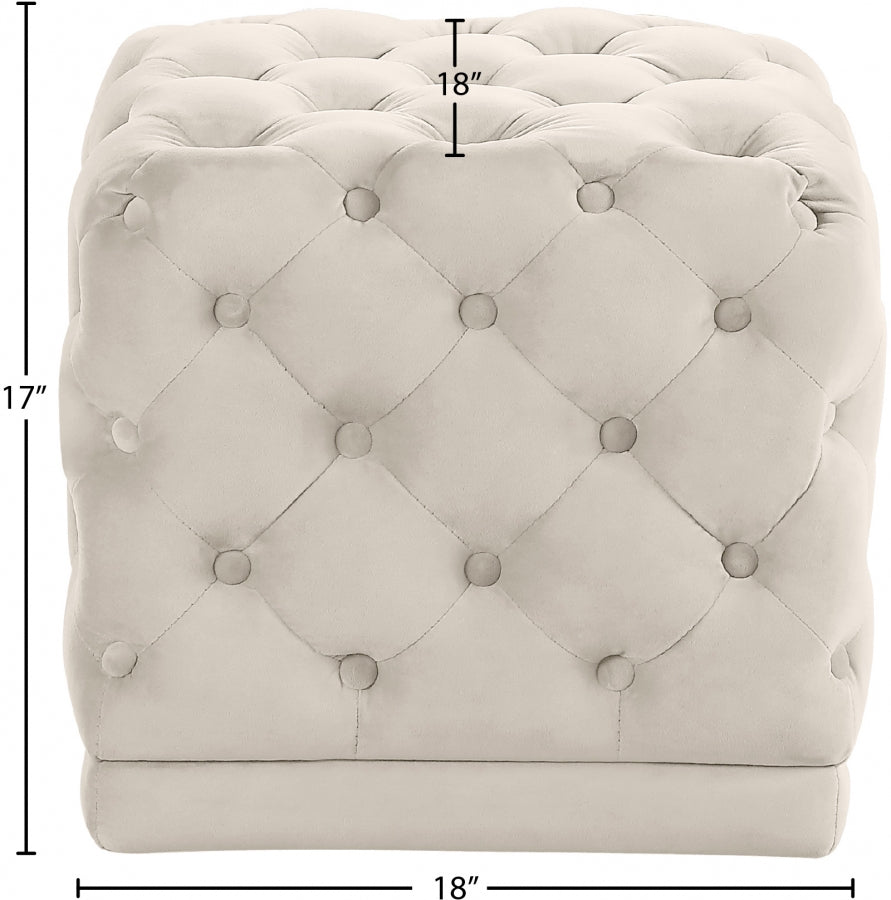 Pouf Stella en velours | Tabouret
