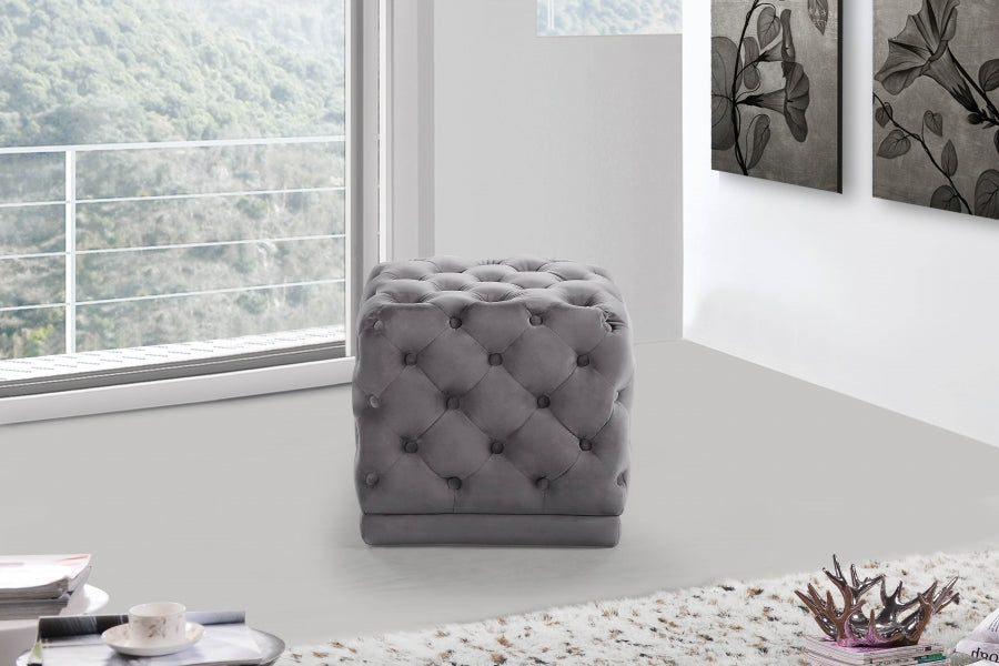 Pouf Stella en velours | Tabouret