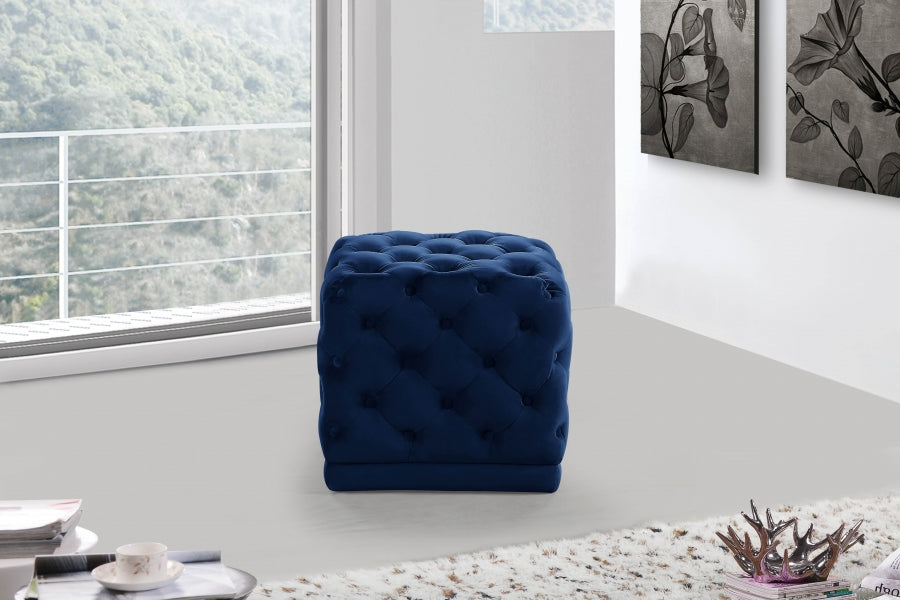 Pouf Stella en velours | Tabouret