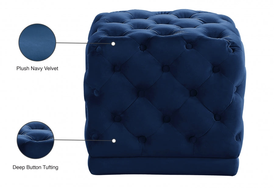 Pouf Stella en velours | Tabouret