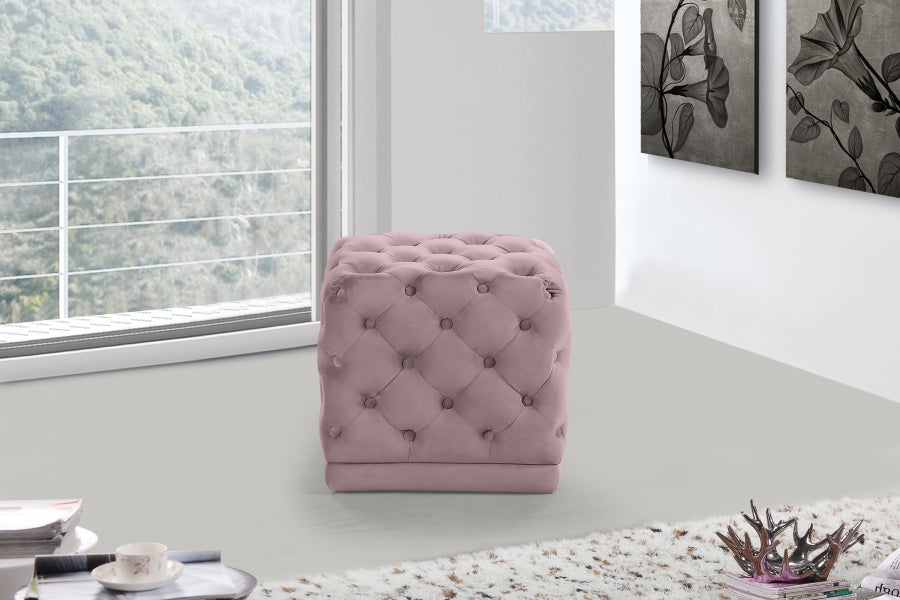 Pouf Stella en velours | Tabouret