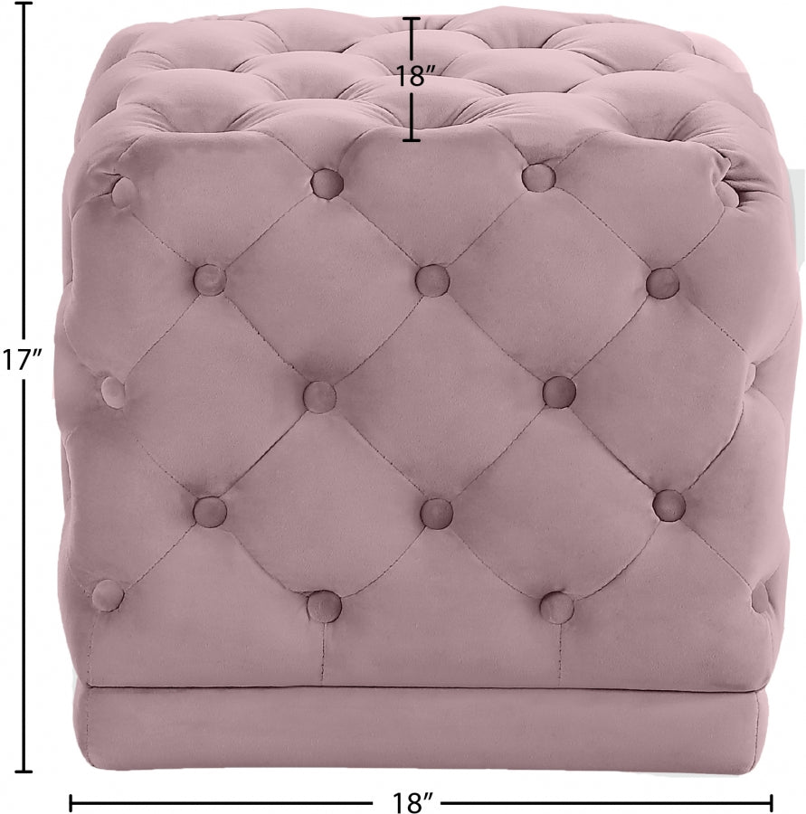 Pouf Stella en velours | Tabouret