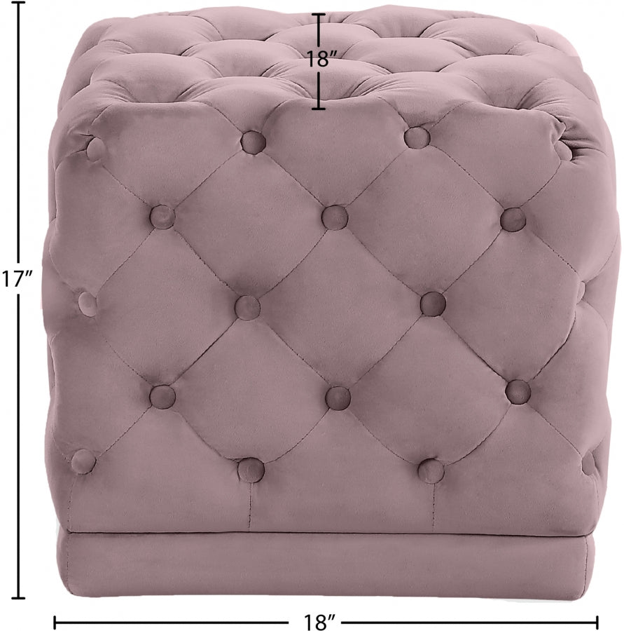 Pouf Stella en velours | Tabouret
