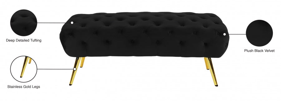 Banc en velours Amara