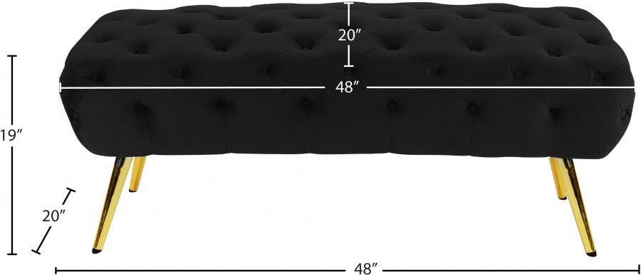 Banc en velours Amara