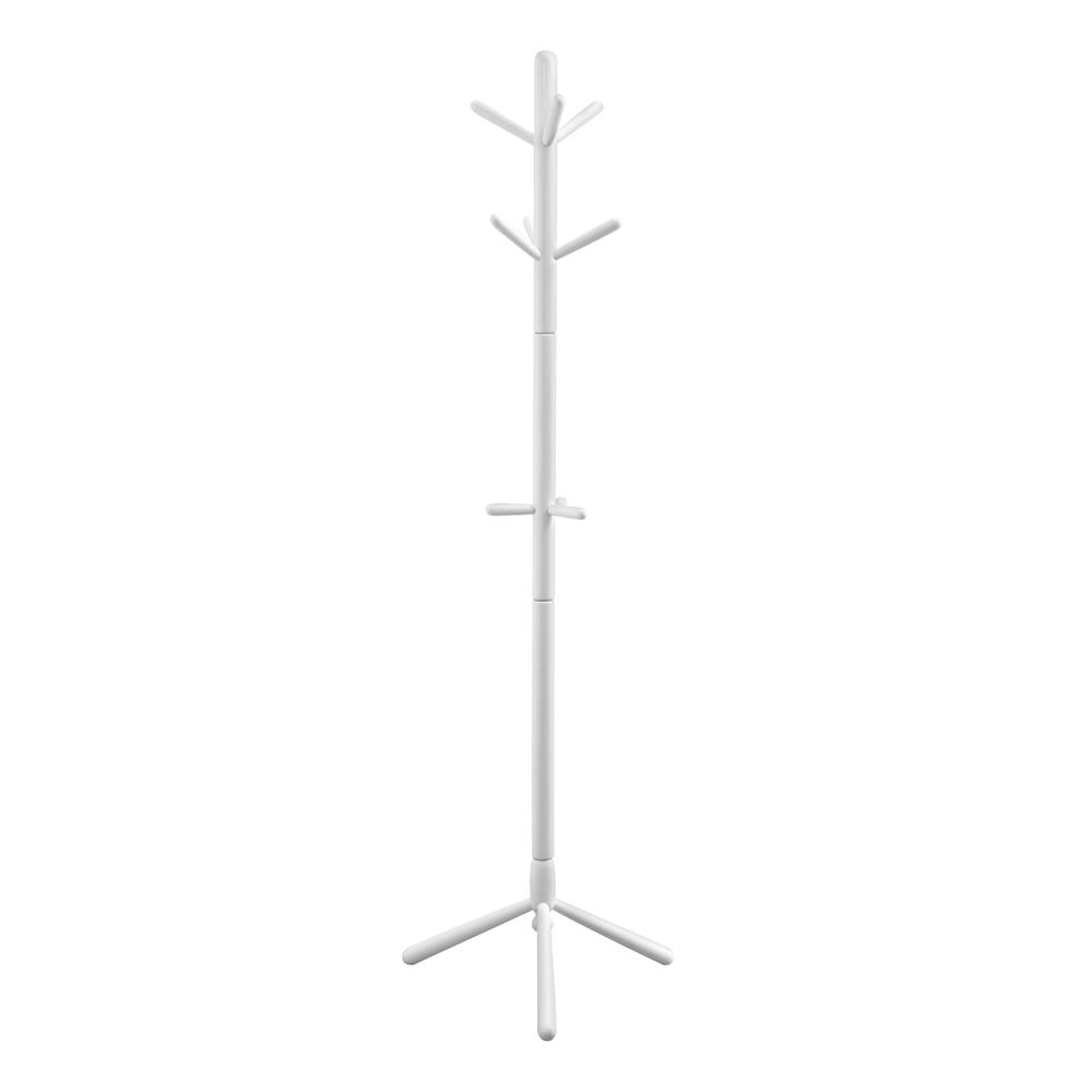 PORTE MANTEAU - 69"H / STYLE CONTEMPORAIN BOIS BLANC 
