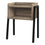 TABLE D'APPOINT - 23"H / TAUPE FONCE / METAL NOIR
