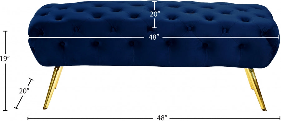 Banc en velours Amara