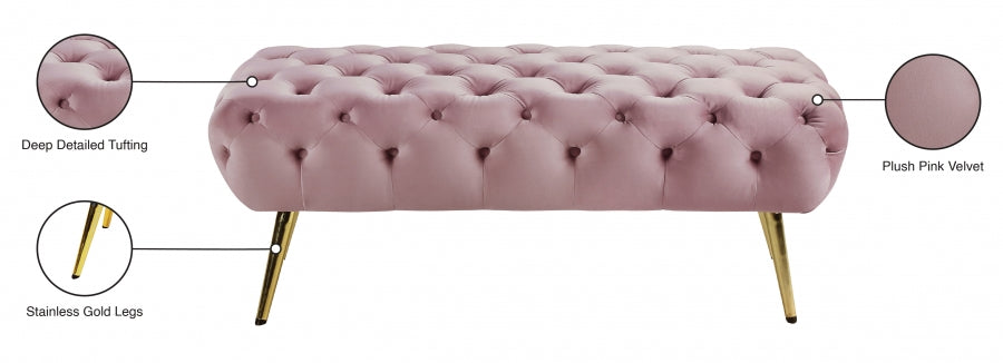 Banc en velours Amara