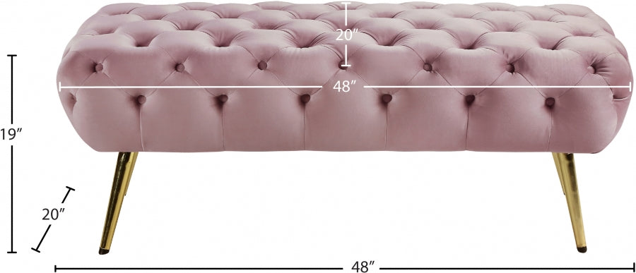 Banc en velours Amara