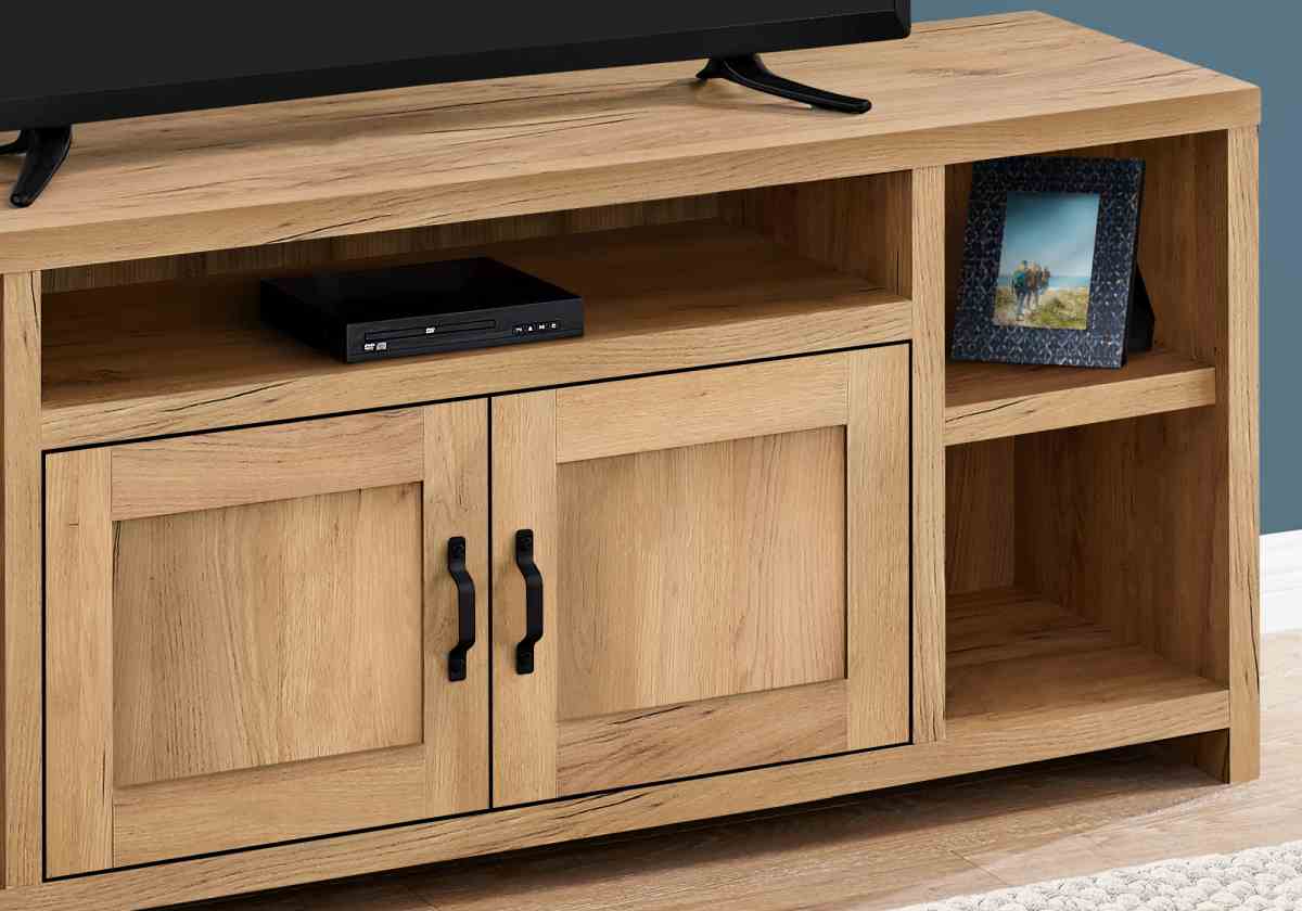 MEUBLE TV - 60"L / FAUX BOIS PIN D'OR