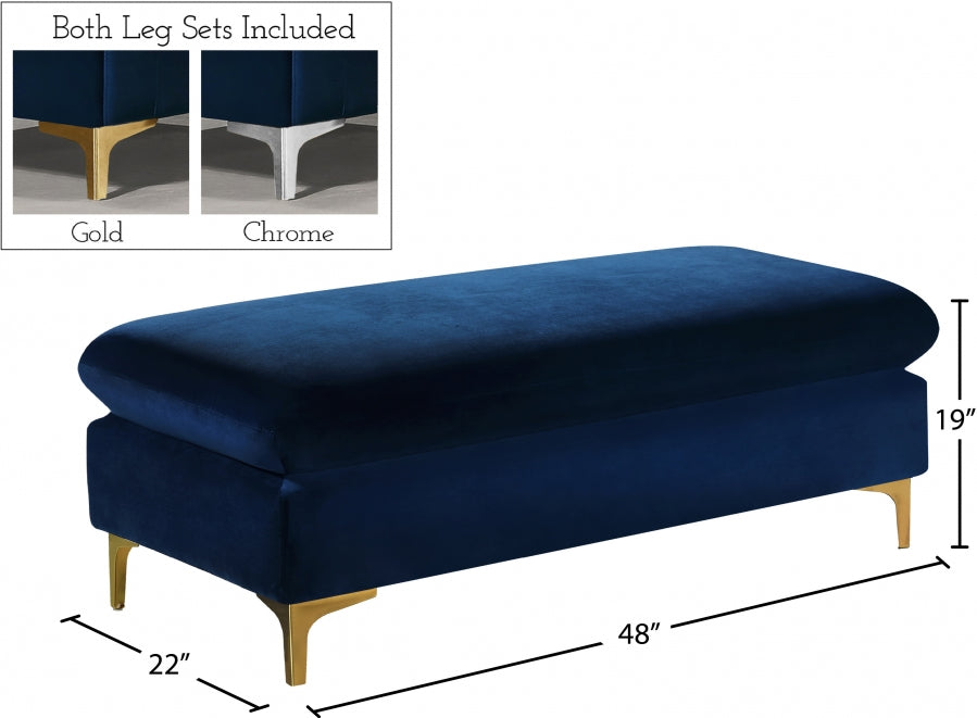 Pouf en velours Naomi | Banque