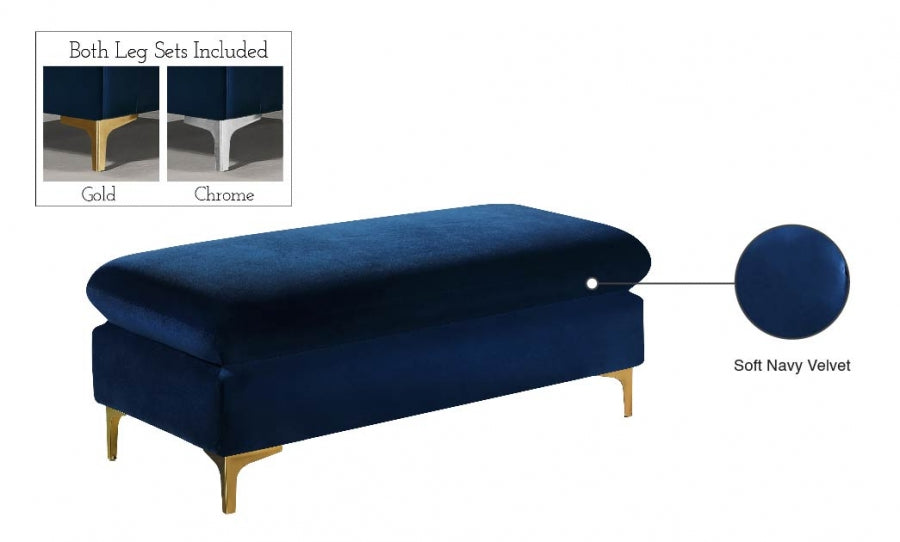 Pouf en velours Naomi | Banque