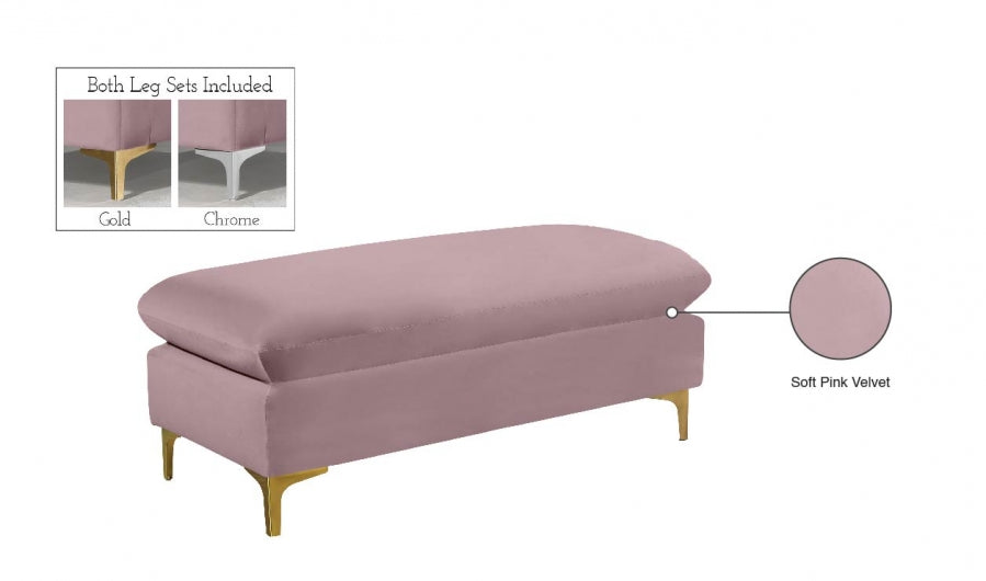 Pouf en velours Naomi | Banque