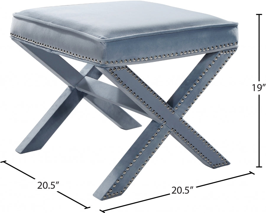 Pouf en velours Nixon | Banc