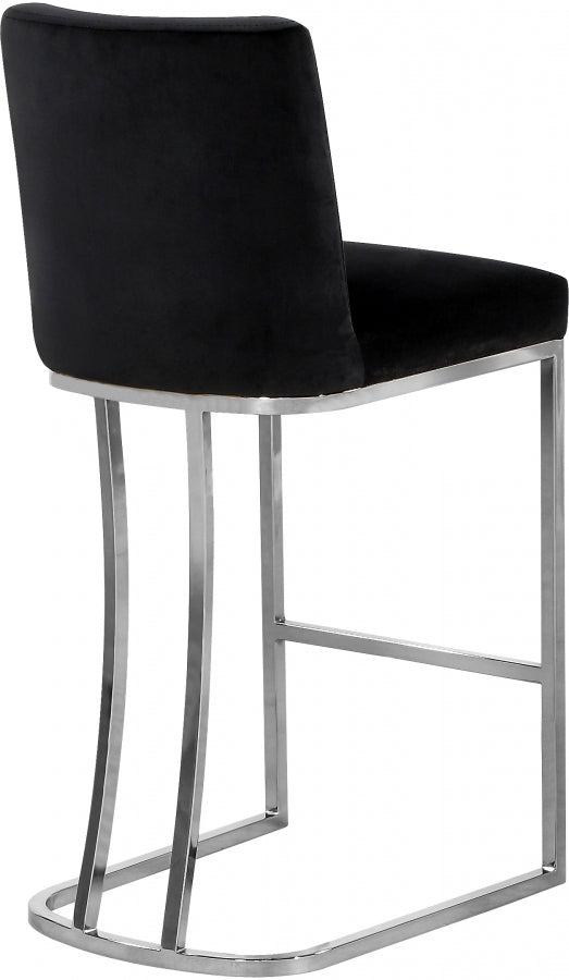 Tabouret de comptoir en velours Heidi